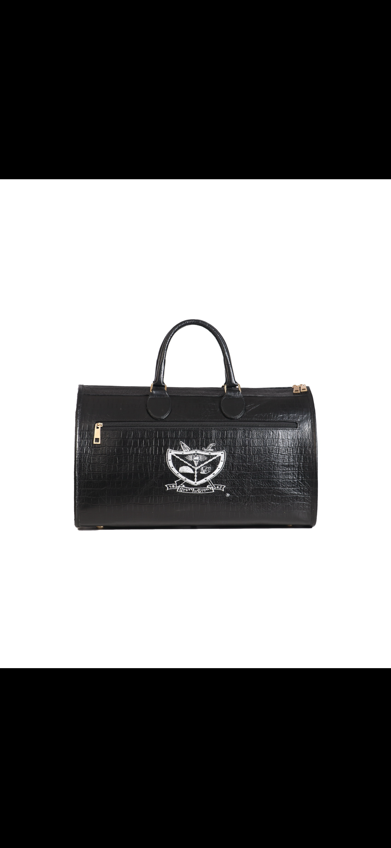 Groove Black Croc Duffel Bag