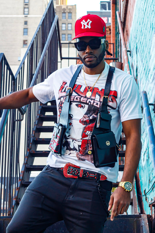 Leather croc print Holster Utility Vest