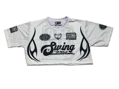 White Swing Cropped Lacrosse Jersey PRE ORDER