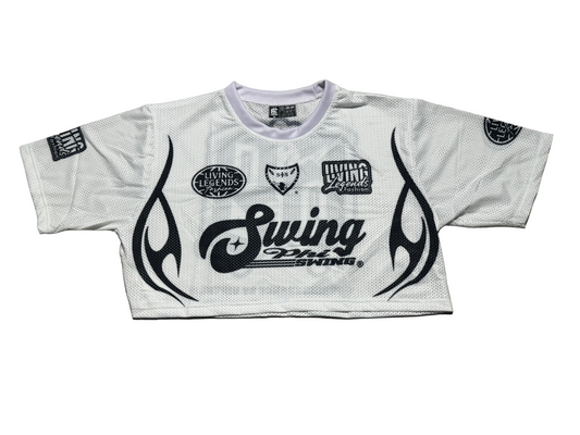 White Swing Cropped Lacrosse Jersey PRE ORDER