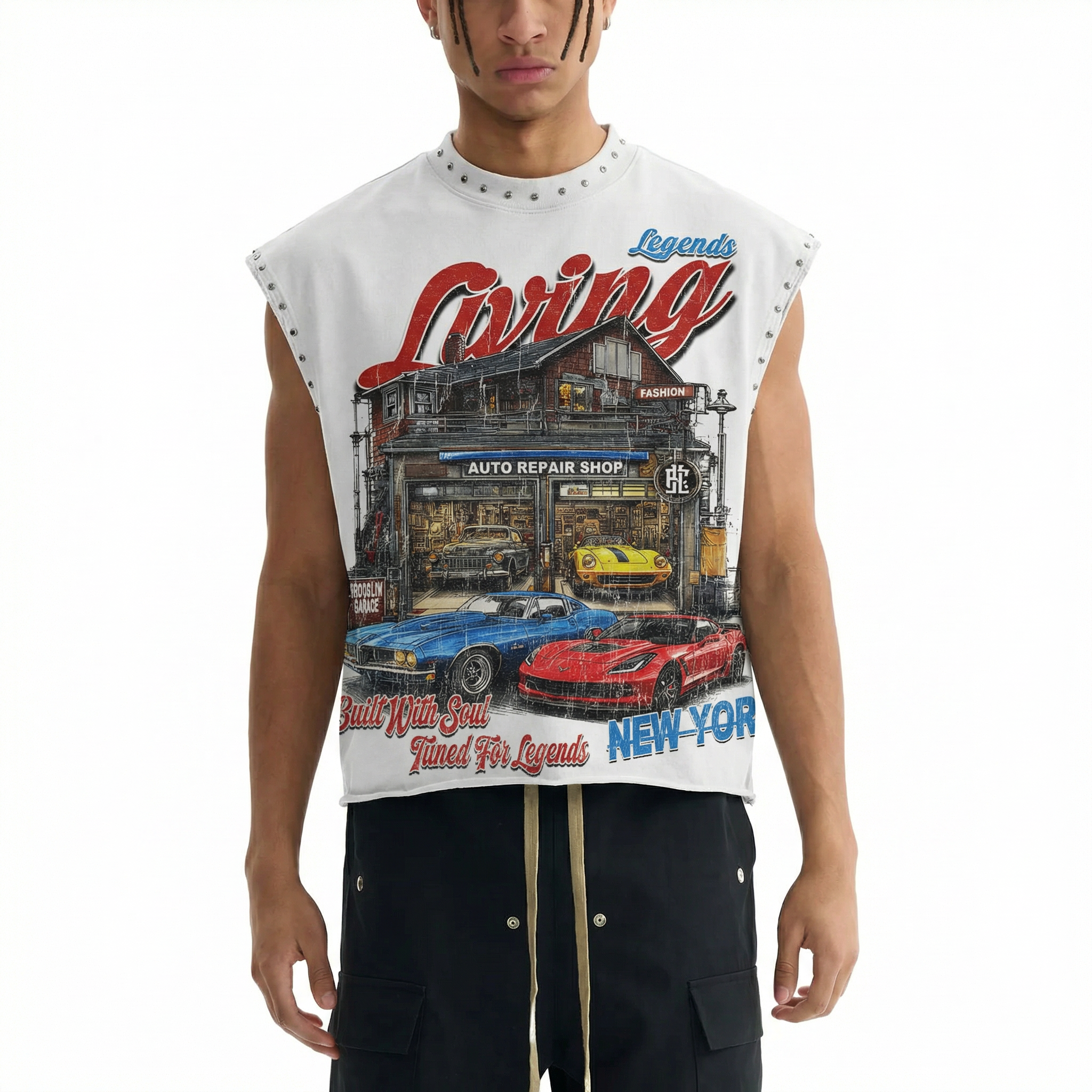 Auto Repair - Rhinestone Sleeveless Tee