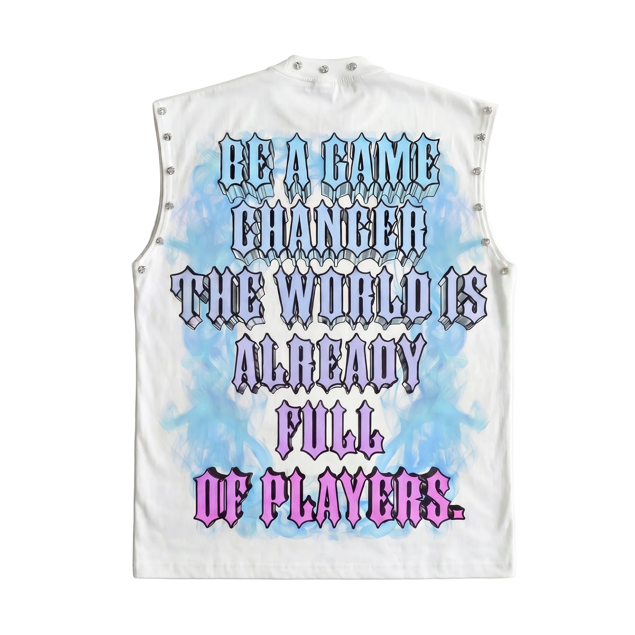 Game Changer Sleeveless Rhinestone Tee