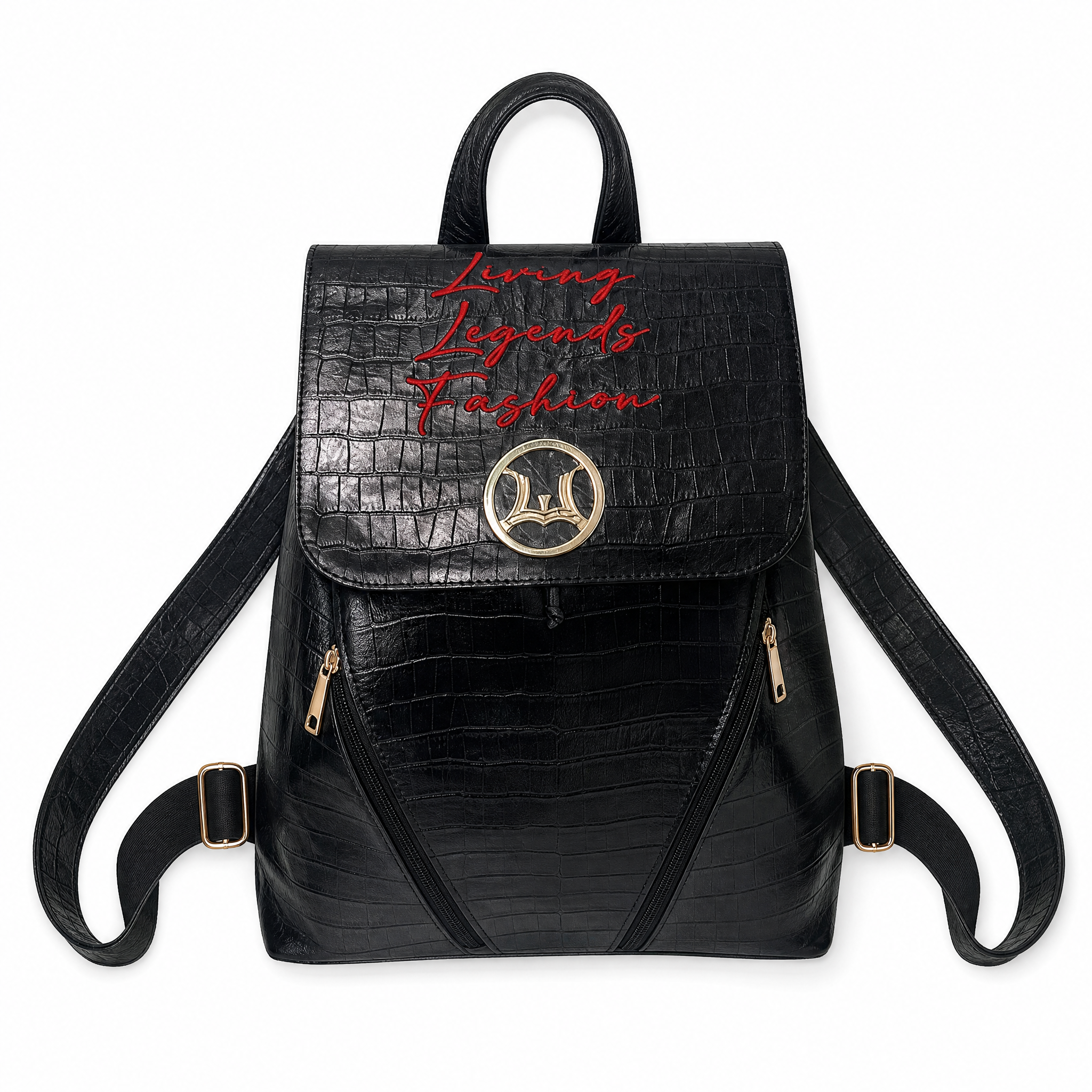 Black Leather Book Bag