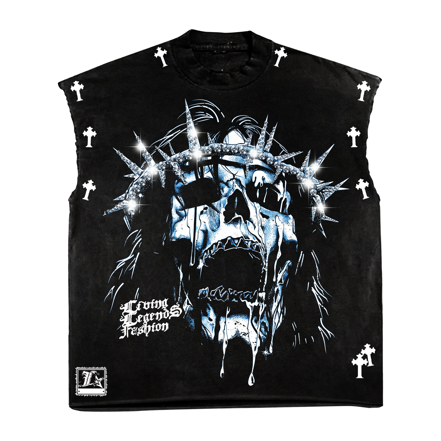 Sacrifices - Rhinestone Sleeveless Tee