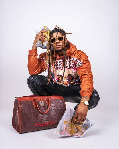 “Queen Of Queens“ Rhine Stone Hoodie (Brown) - Afro Legends Collection