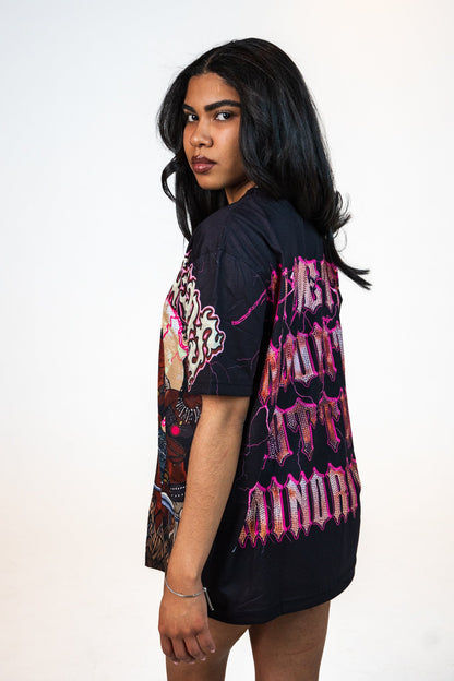 Stone Shirt “Queen Of Queens“ Rhine Stone Shirt - Afro Legends Collection