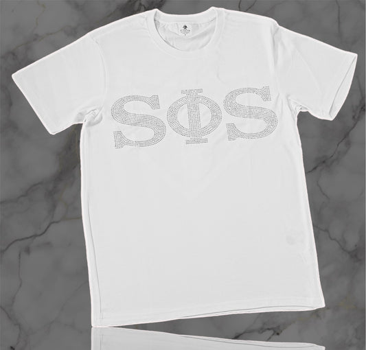 Swing Rhinestone T Shirt White